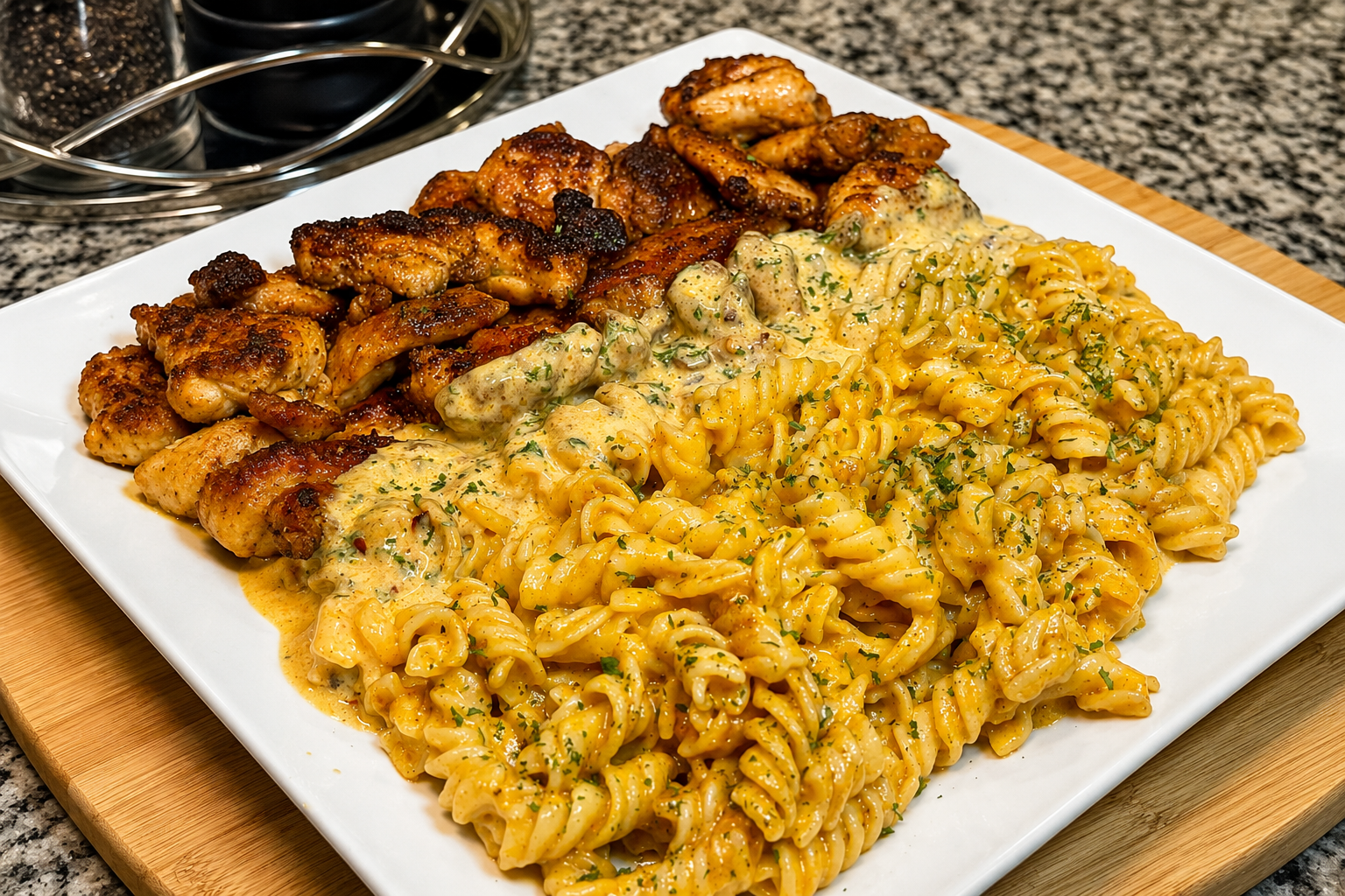 Grilled chicken pasta